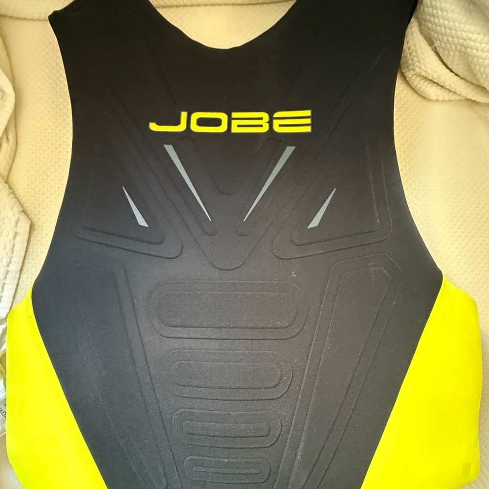 Men's Black and Yellow Swim Vest